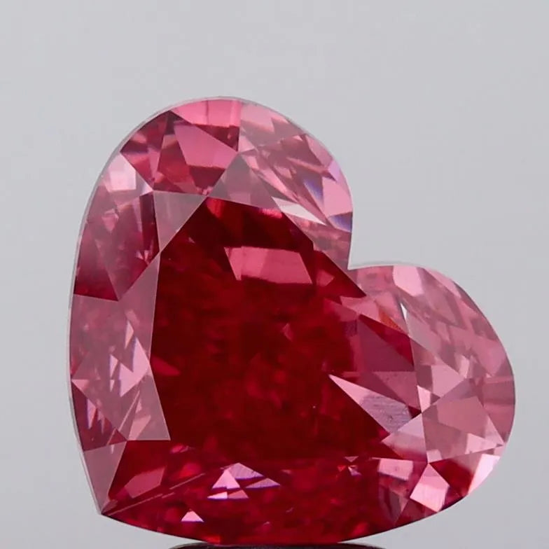 6.02ct Heart Lab Grown Diamond (Colour Fancy Vivid Pink, Clarity VS1, IGI Certified)