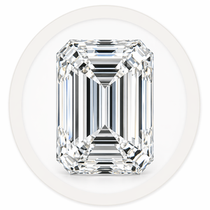 Emerald cut lab-grown diamond
