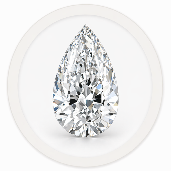 Pear shaped IGI certified lab-grown diamond