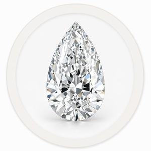 Pear shaped lab-grown diamond