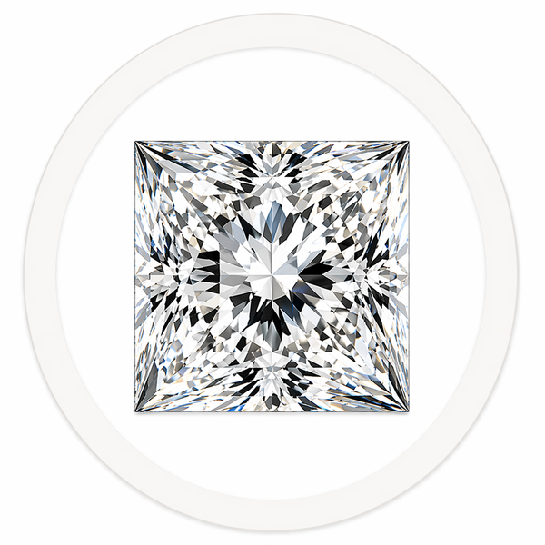 Princess cut lab-grown diamond