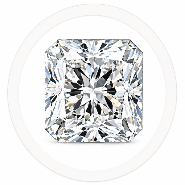 Radiant cut lab-grown diamond