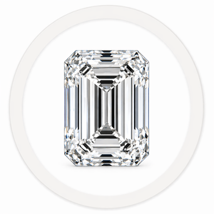 Square emerald cut lab-grown diamond