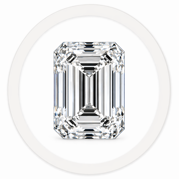 Square emerald cut lab-grown diamond