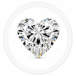Heart shaped lab-grown diamond