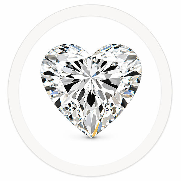 Heart shaped lab-grown diamond